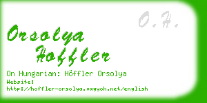 orsolya hoffler business card